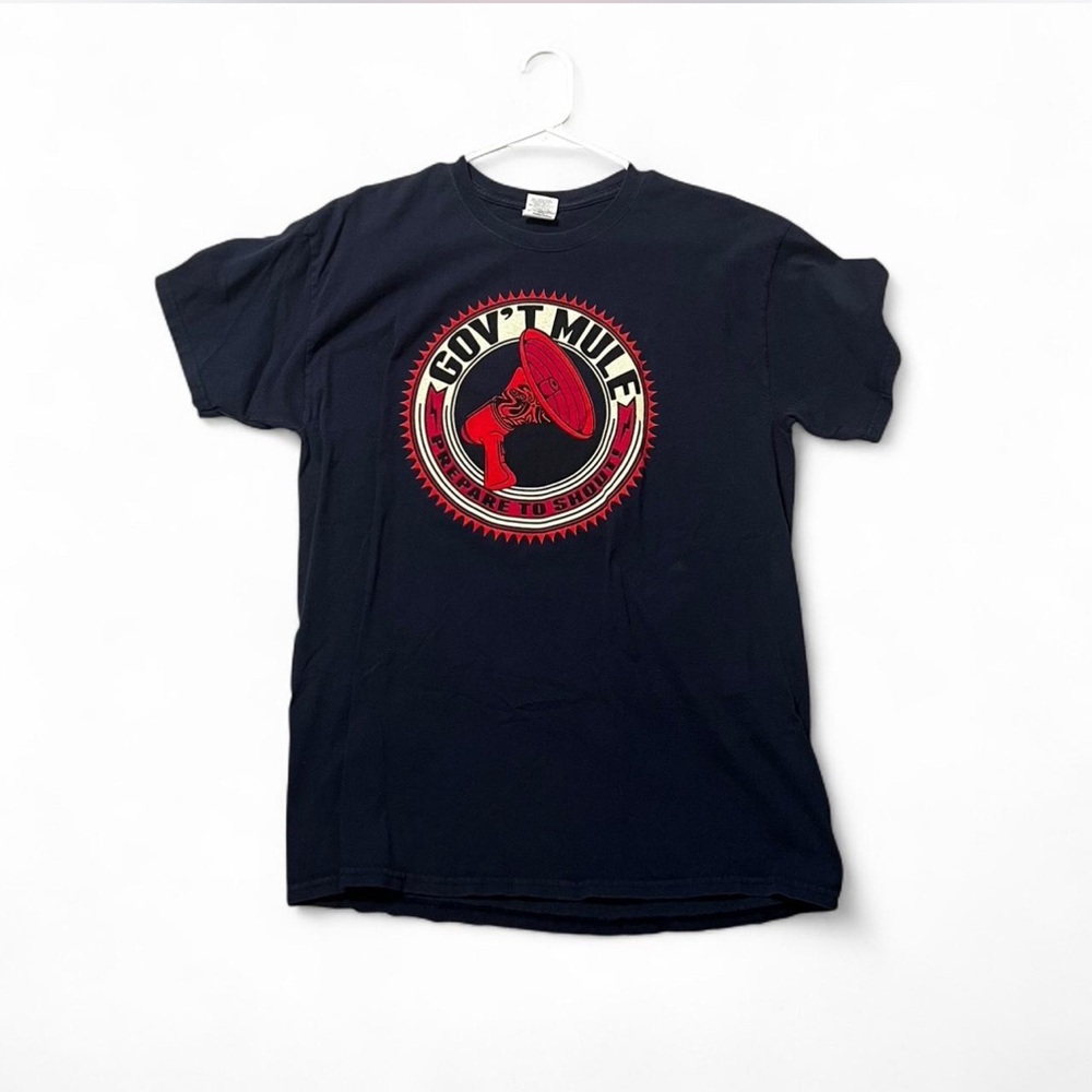 Gov't Mule Navy T-Shirt with Red Logo